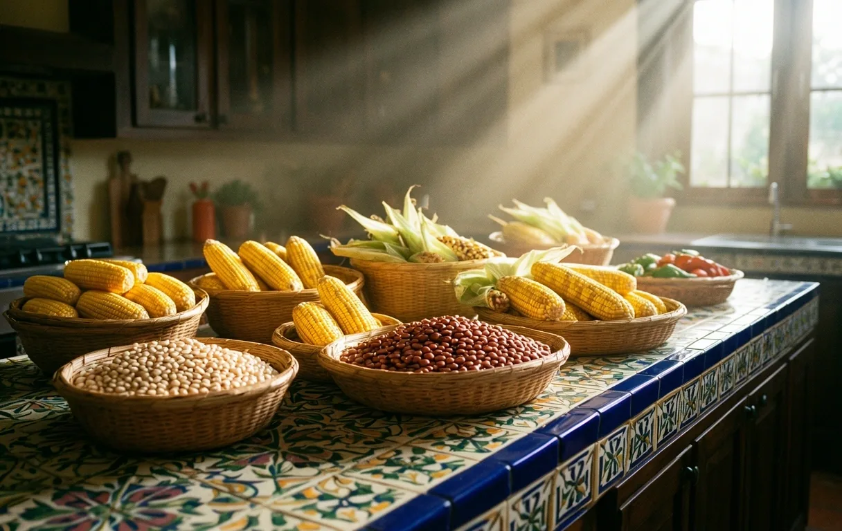 Ambiente de cocina tradicional mexicana